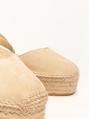Alhamas - Sandalias 'Alpargata Cuña 6 cm' en beige