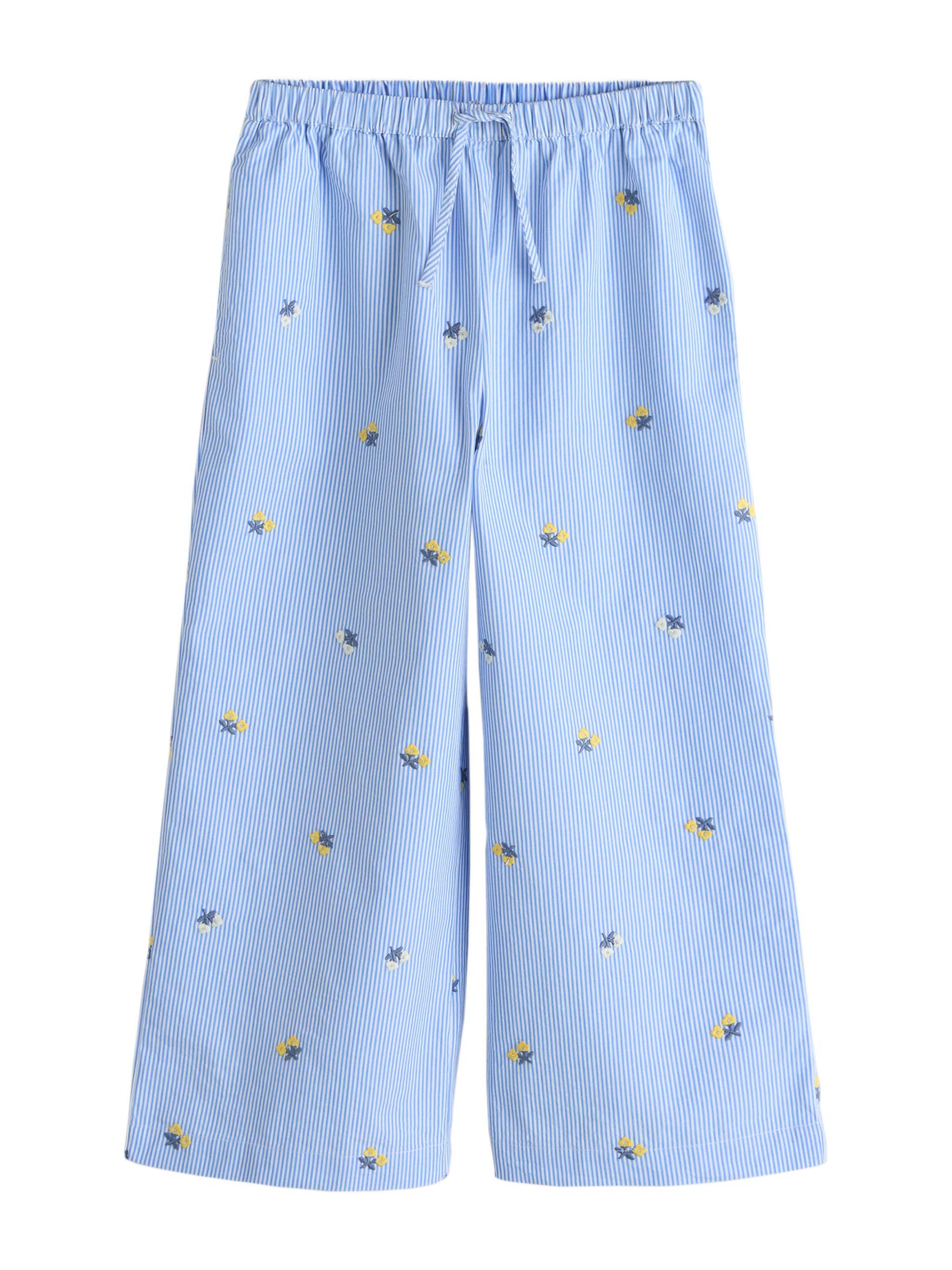 Next - Pierna ancha Pantalón en azul: frente