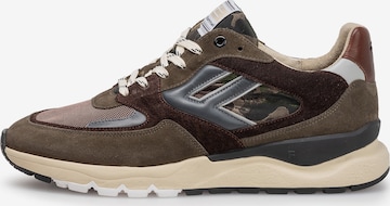 Sneaker bassa 'De Treener 01' di Floris van Bommel in verde: frontale