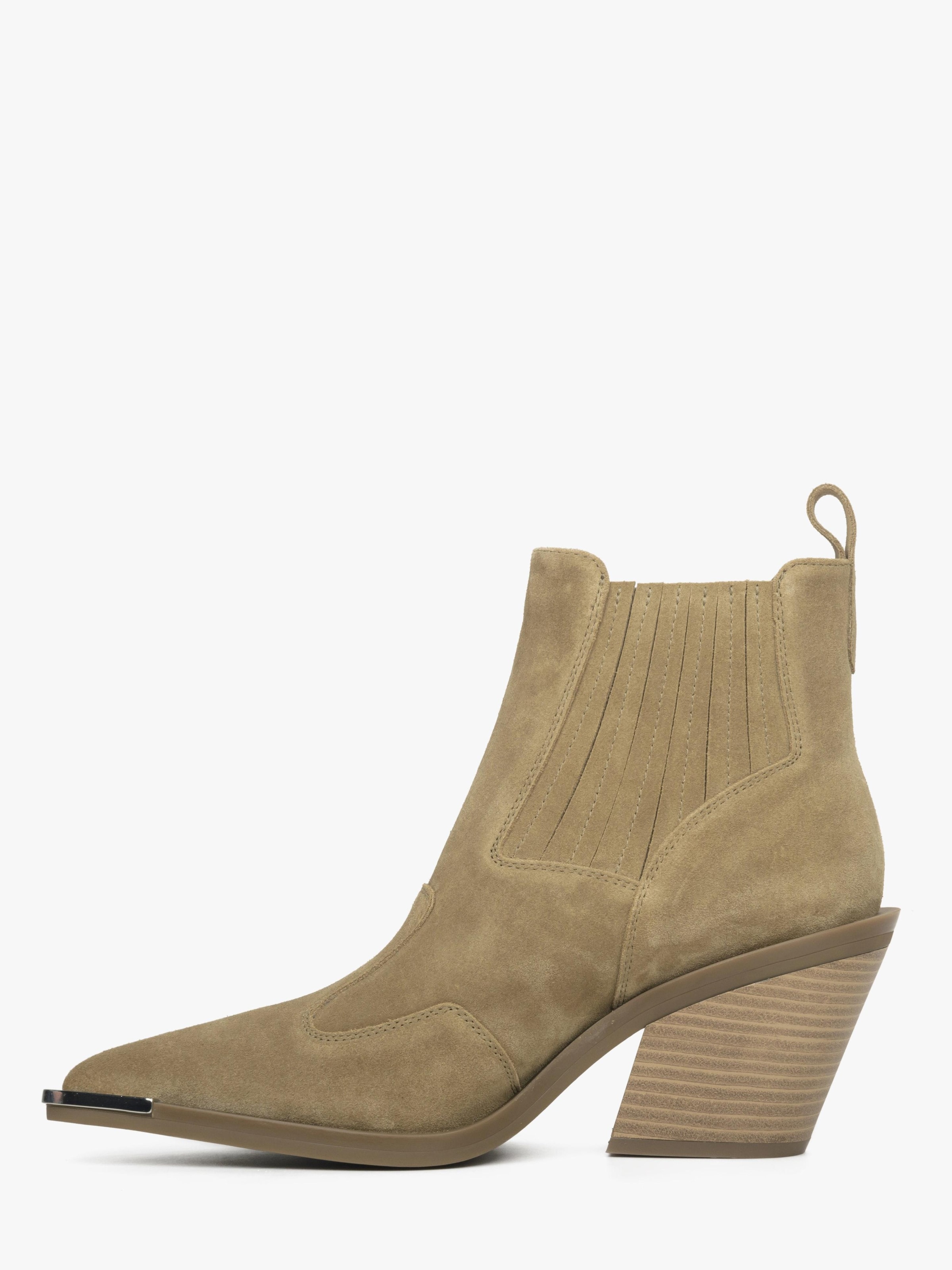 Estro Cowboy Boots '979131' in Beige: front