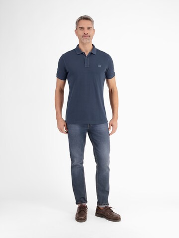 LERROS Herren Poloshirt in gewaschener Optik in Blau