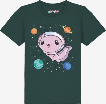 T-Shirt ' Axolotl in space ' watabout.kids en vert : devant