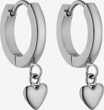 PURELEI Earrings 'Lovely Heart' in Silver: front