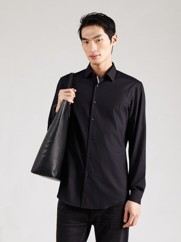 Coupe slim Chemise 'Koey' HUGO en noir : devant