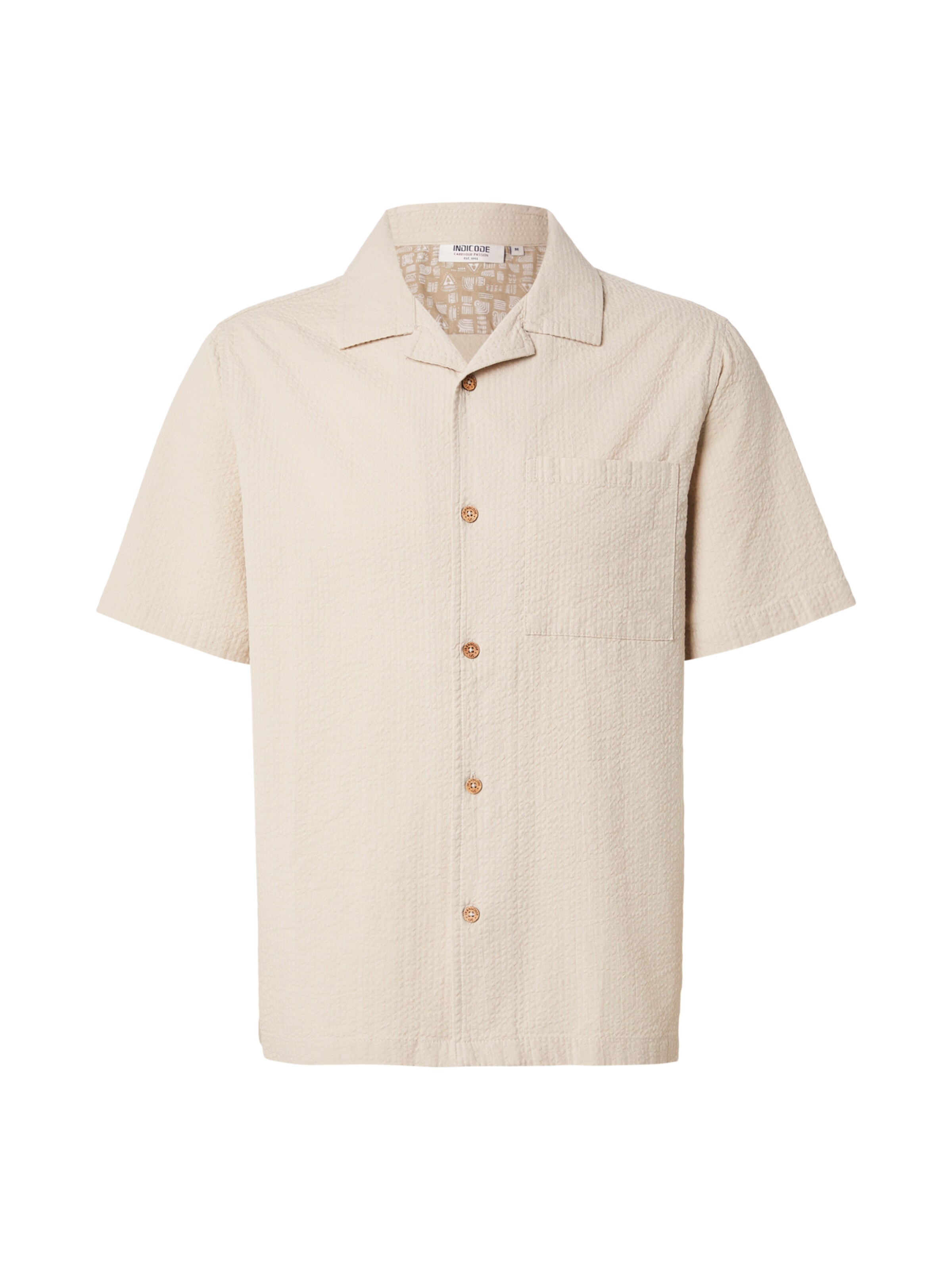 INDICODE JEANS Skjorta 'INDrill' i ecru, Produktvy