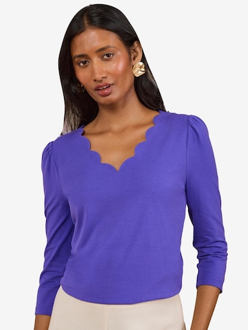 love & roses - Camiseta en azul: frente