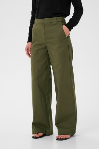InWear Wide Leg Hose 'Nicky' in Grün: Vorderseite