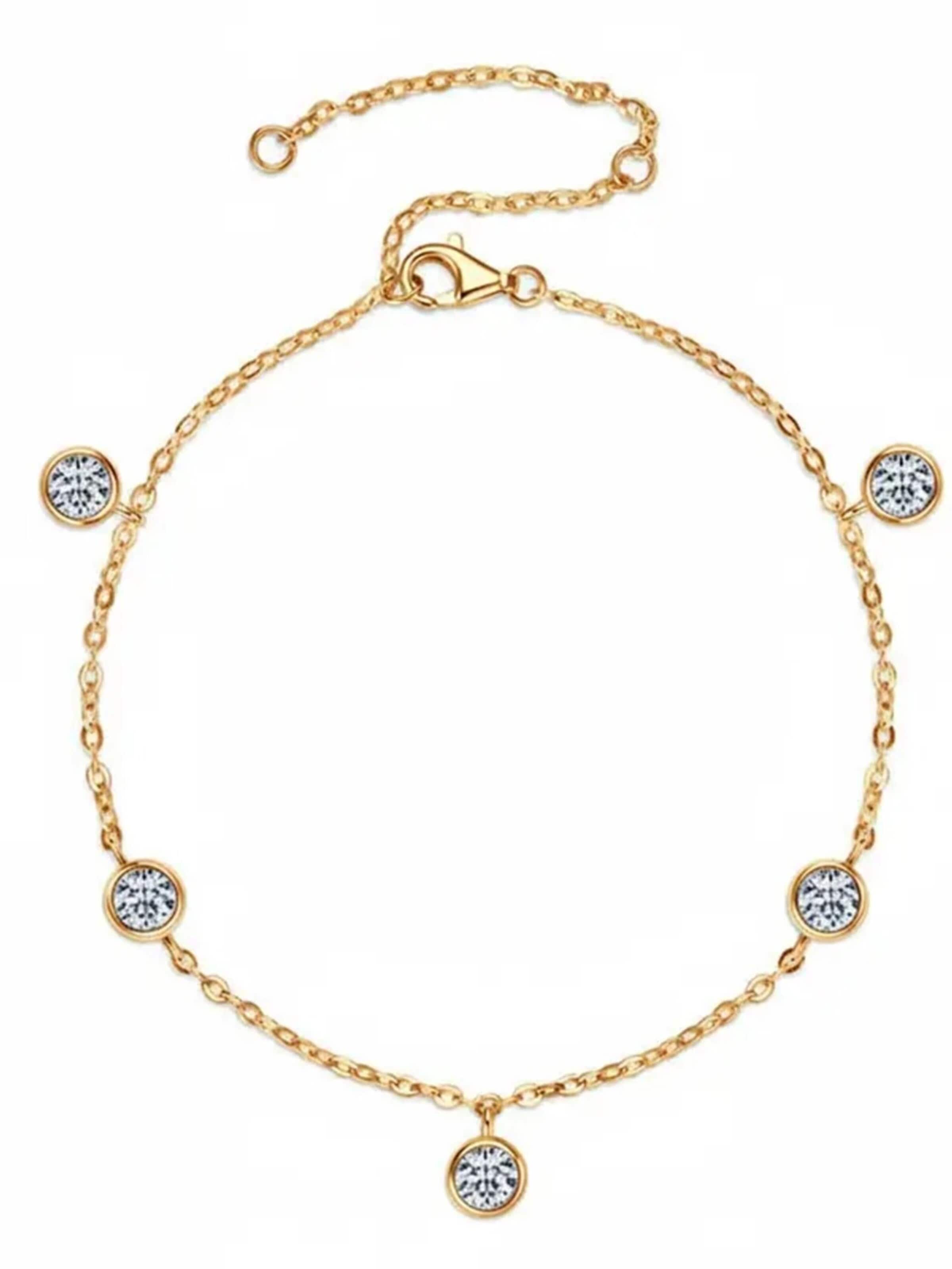 Staufergold Bracelet 'Tennis-Armband „Fine Line“' in Gold: front