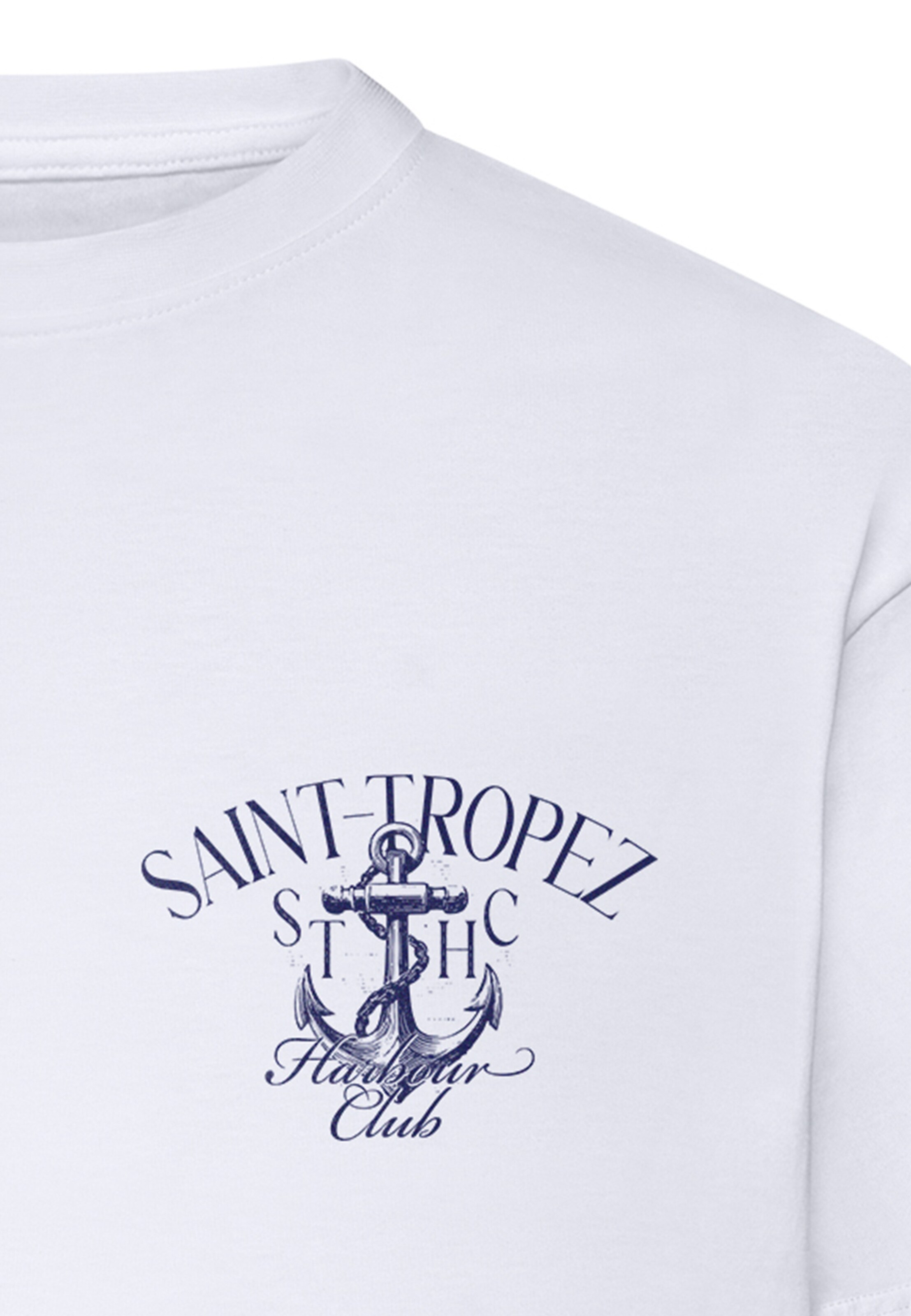 Mister Tee Shirt 'Hotel Saint Tropez' in Wit