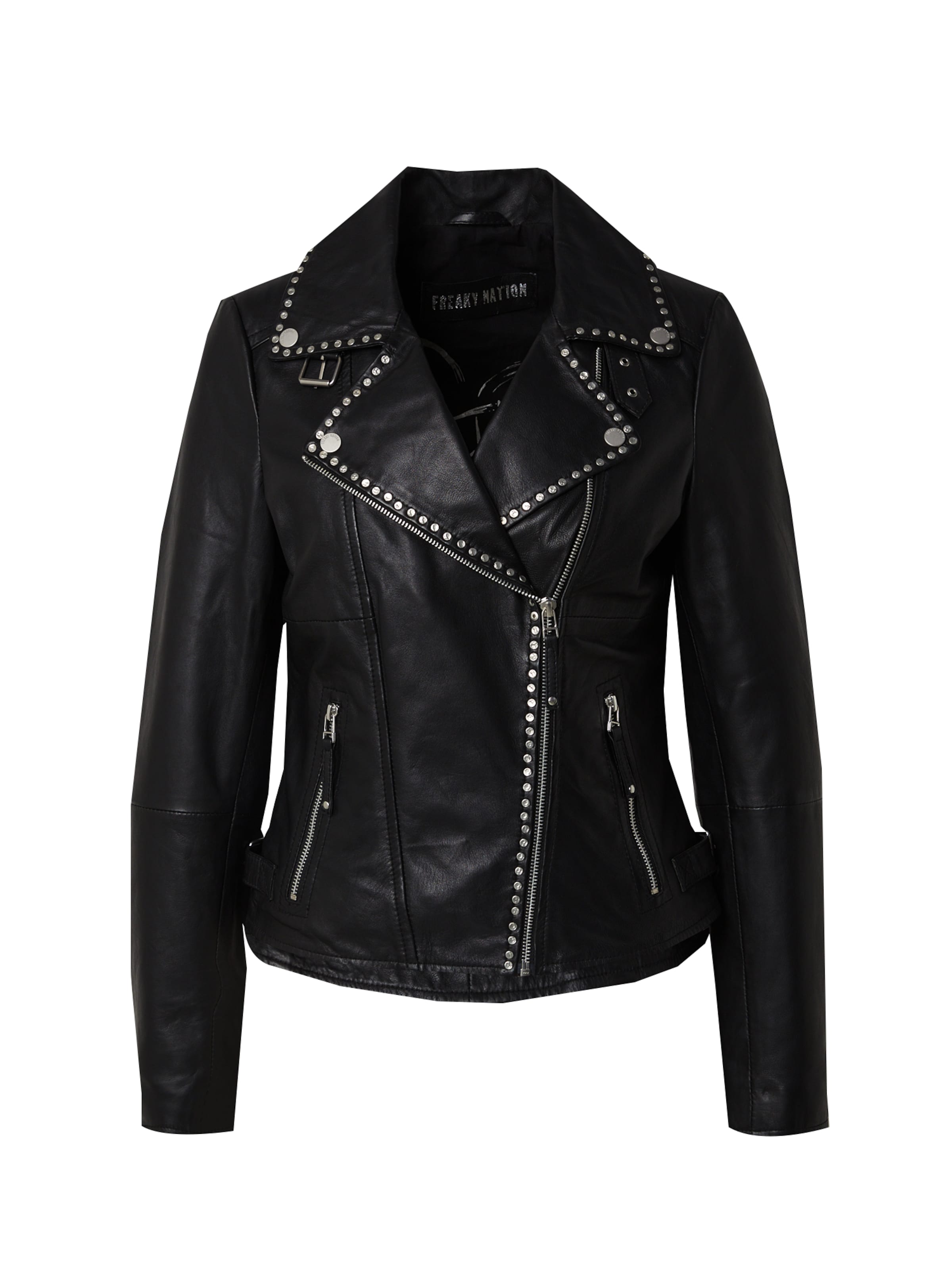 FREAKY NATION - Chaqueta de entretiempo en negro: frente