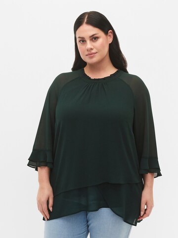 Zizzi Blouse in Green: front