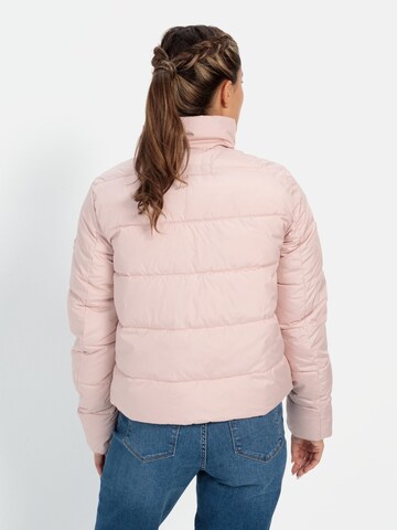 CAMEL ACTIVE Cropped Pufferjacke aus recyceltem Polyester in Pink