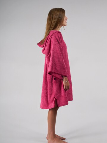 Pacifique Sud Bathrobe 'Poncho Surf' in Pink