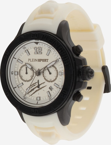 Plein Sport Analoginen kello 'Warrior Tech' värissä valkoinen: etupuoli