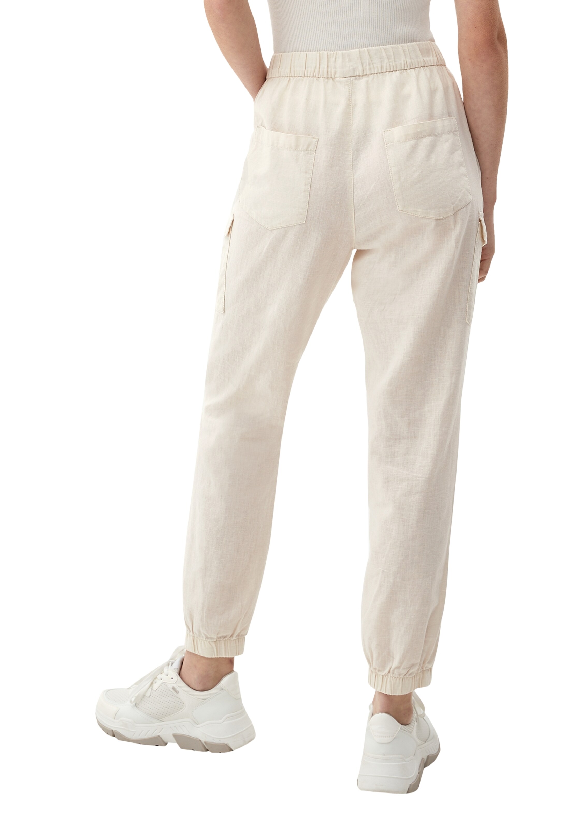 QS Regular Cargobroek in Beige