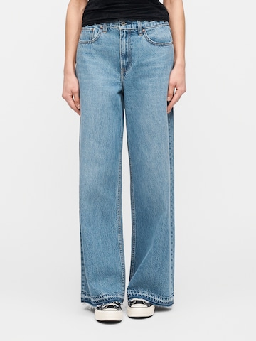 Abercrombie & Fitch Wide leg Jeans in Blue: front