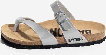 Bayton T-Bar Sandals 'Diane' in Silver: front