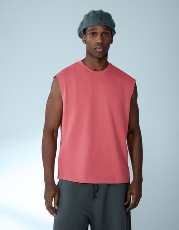 T-Shirt Bershka en rose : devant