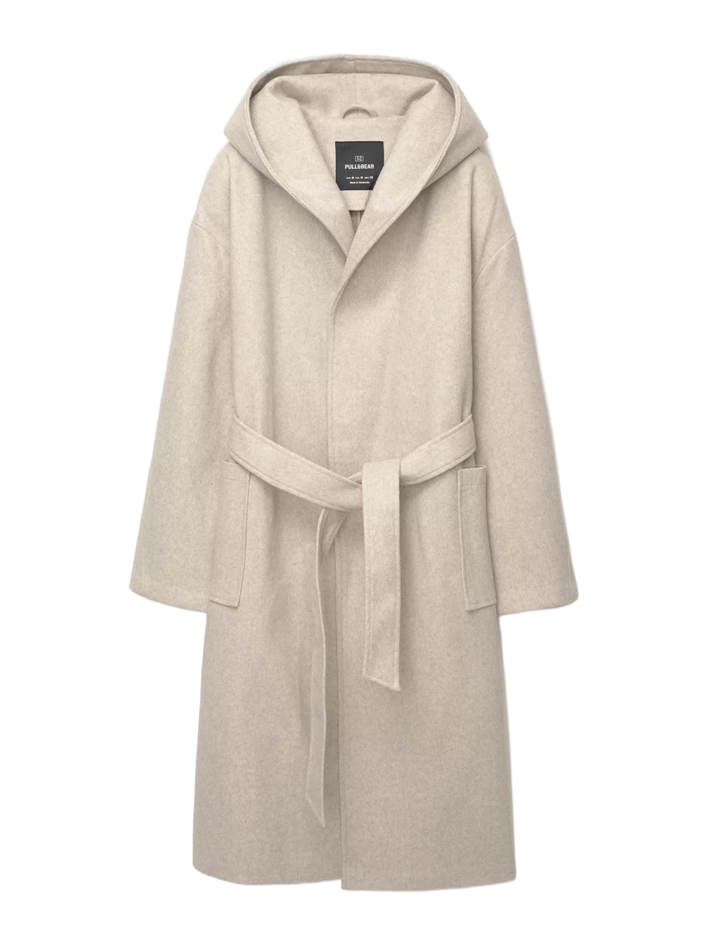 Pull&Bear Mantel in sand, Produktansicht