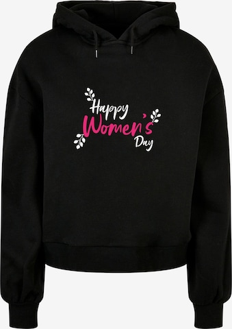 Sweat-shirt 'WD - Happy Women's Day' Merchcode en noir : devant