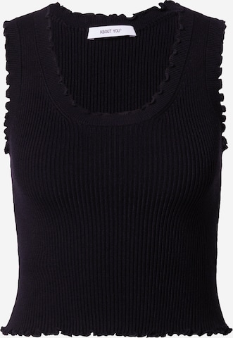 ABOUT YOU Knitted Top 'Emmy' in Black: front