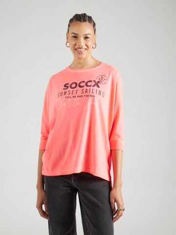 Soccx - Camiseta talla grande en rojo: frente
