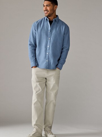 Next Regular fit Button Up Shirt in Blue