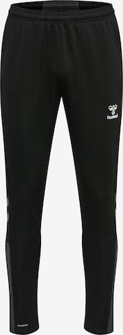 Coupe slim Pantalon de sport 'Lead' Hummel en noir : devant