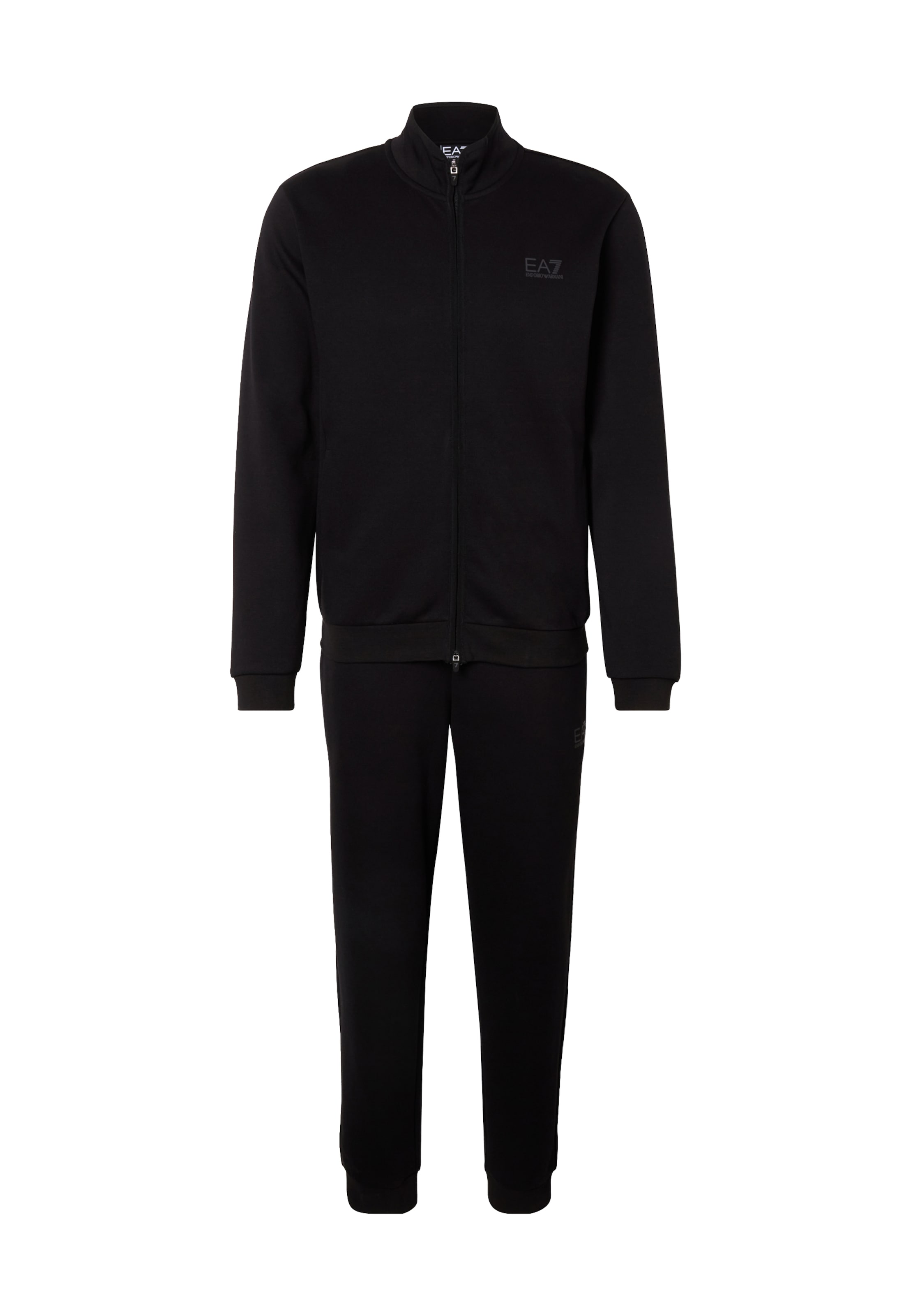 juoda EA7 Emporio Armani Treniruočių kostiumas: priekis