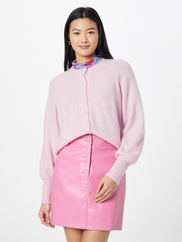 MSCH COPENHAGEN Strickjacke 'Line Hope' in Pink: Vorderseite