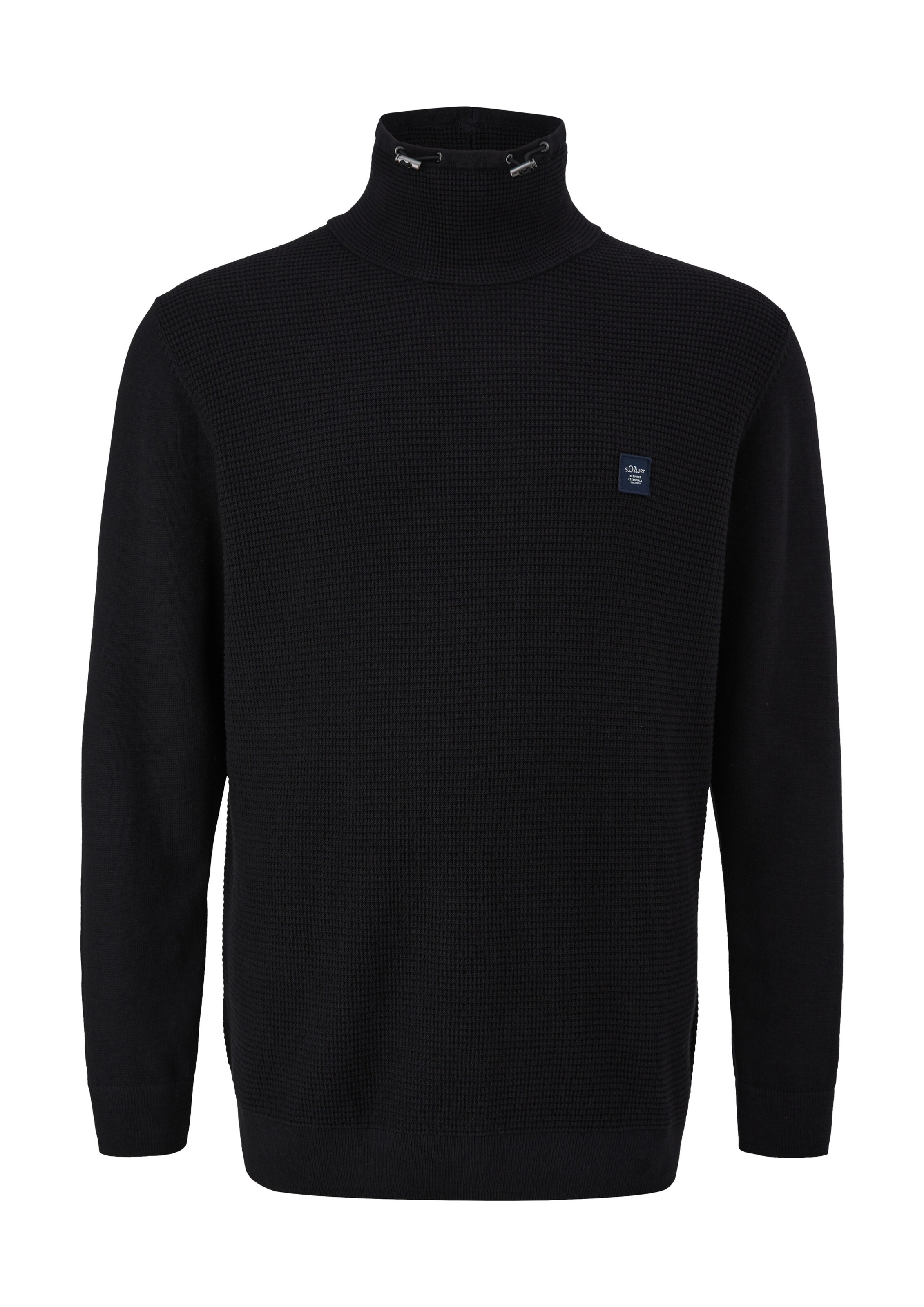 s.Oliver Men Big Sizes Sweater in Black: front