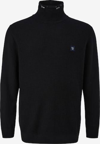 s.Oliver Men Big Sizes Sweater in Black: front