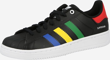 Sneaker low 'Superstar' de la ADIDAS ORIGINALS pe negru: față