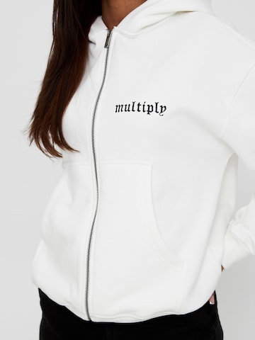 Multiply Apparel Sweat jacket 'OLD LONDON' in White
