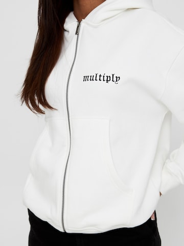 Multiply Apparel Sweatjacka 'OLD LONDON' i vit