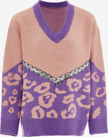 IMANE Sweater in Purple: front