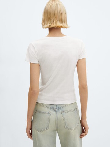 T-shirt 'KISS' MANGO en blanc