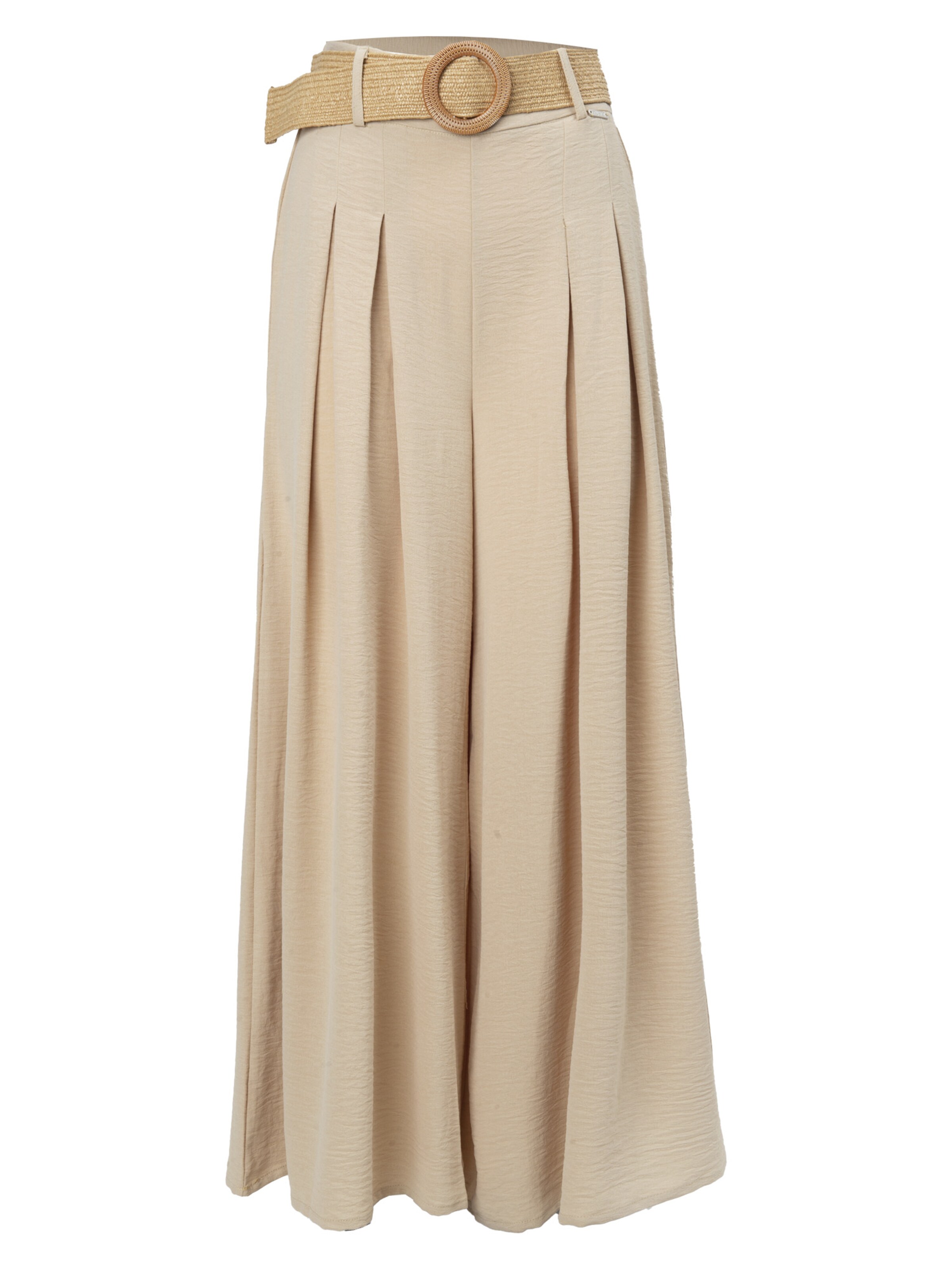 Wide Leg Pantalon à pince Influencer en beige : devant