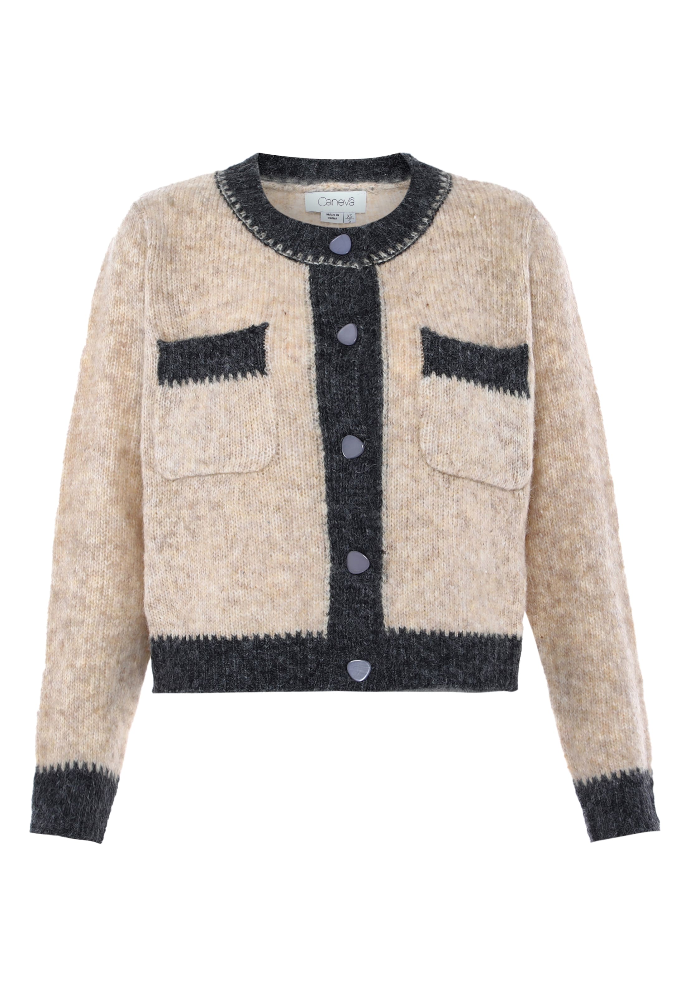 caneva Strickjacke in Beige: Vorderseite