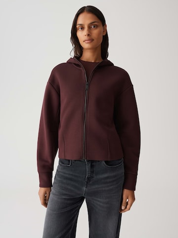 OPUS - Sudadera con cremallera 'Gulnora' en rojo: frente
