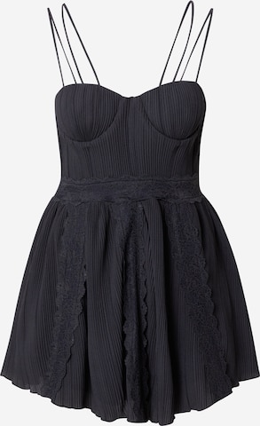 Robe de cocktail ABOUT YOU x Laura Giurcanu en noir : devant