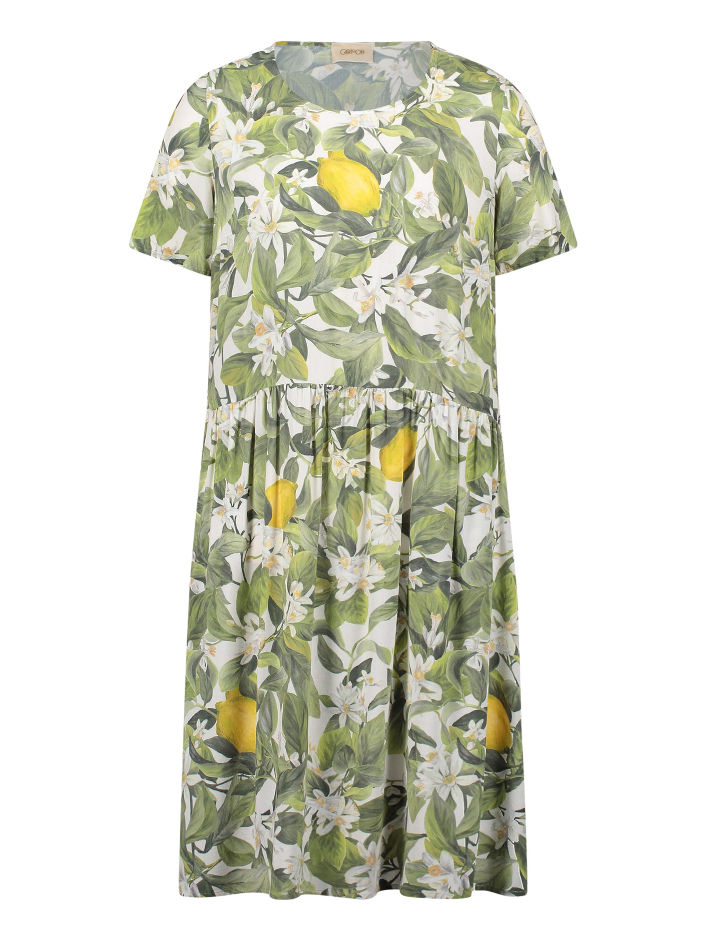 Cartoon Cocktailjurk in Wit: voorkant