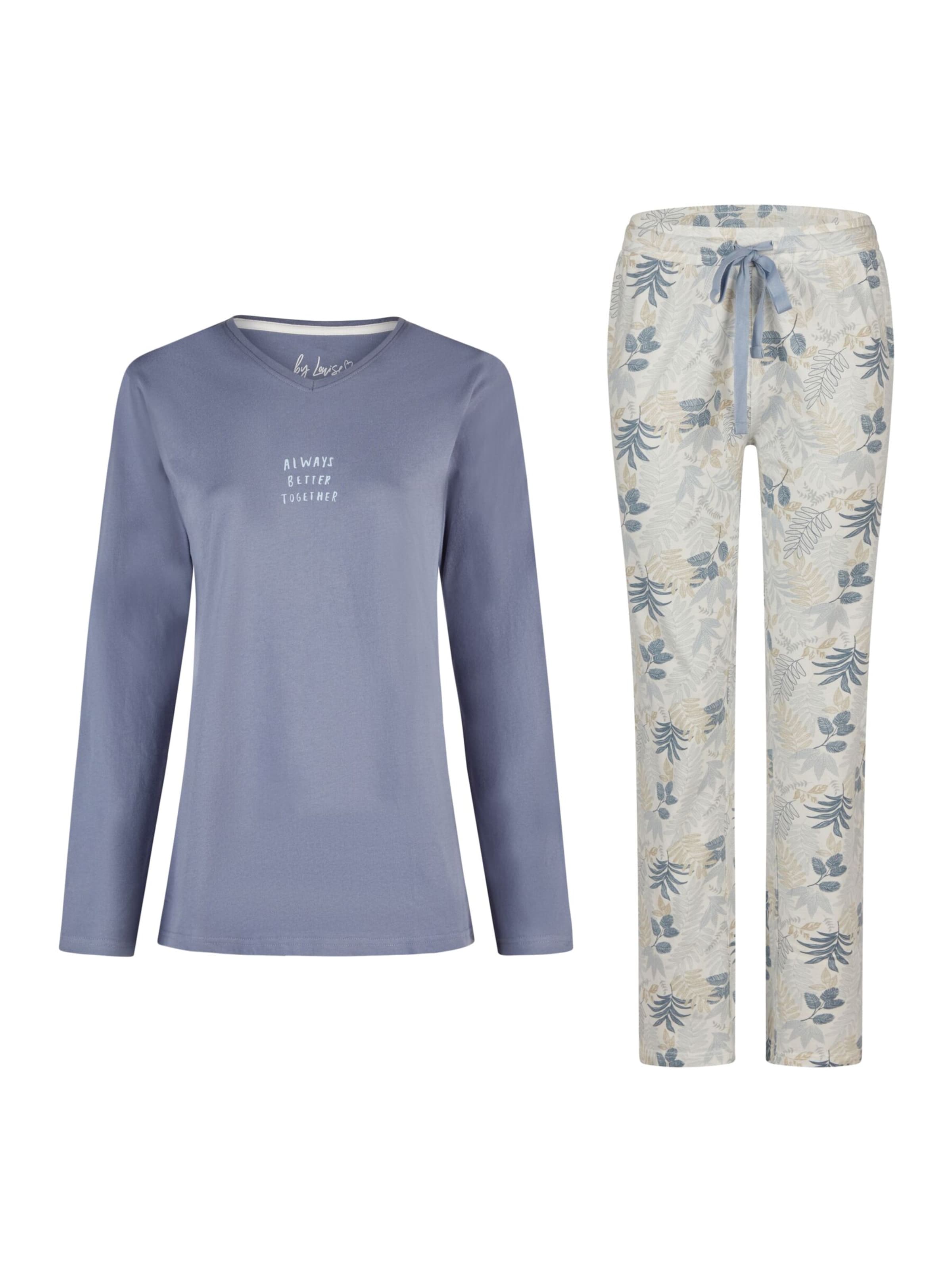 By Louise Pyjama‌‌ in Blau: Vorderseite