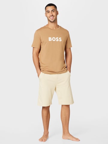 BOSS Black - Camisa 'T-Shirt RN' em bege