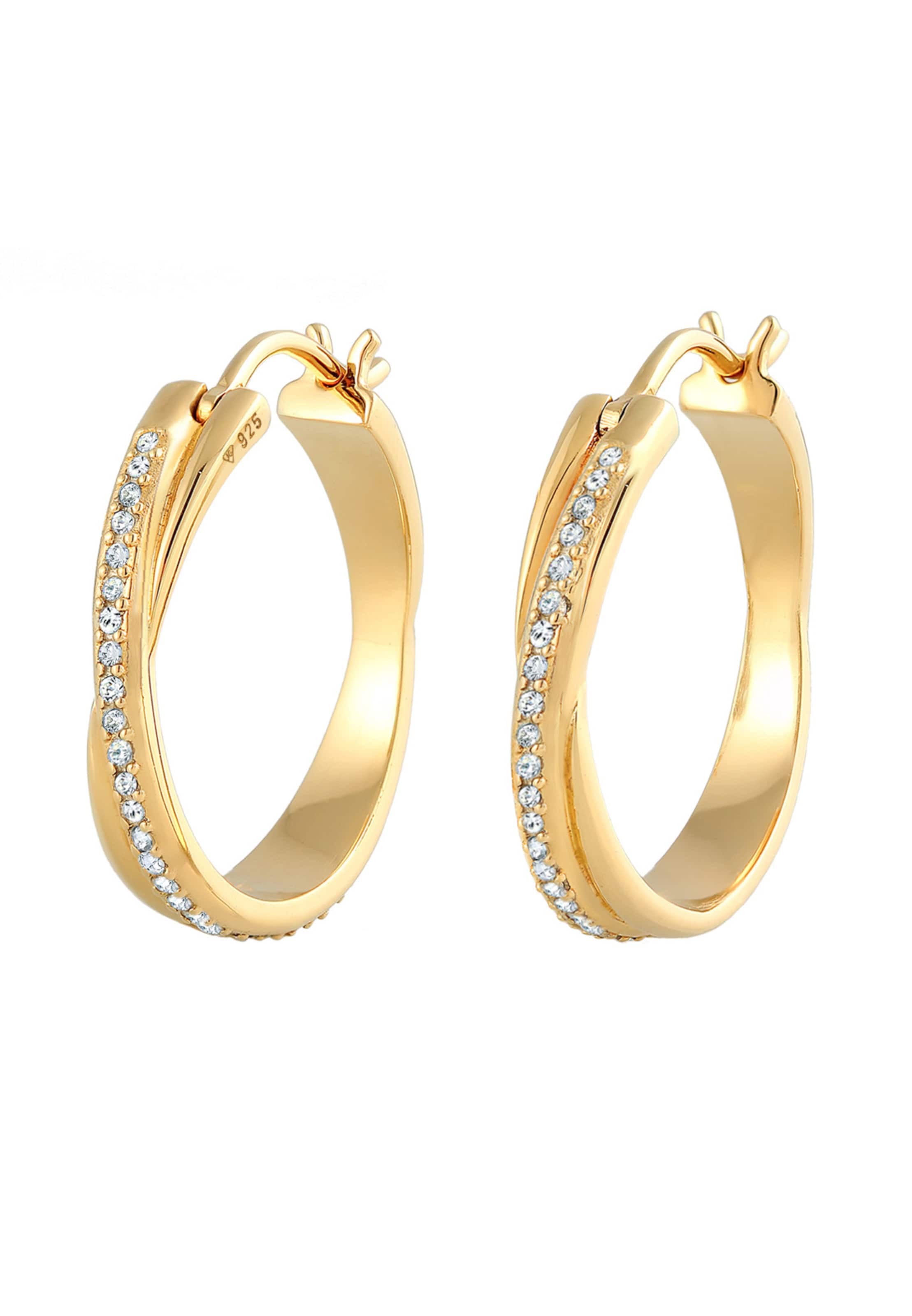 Boucles d'oreilles ELLI en or : devant