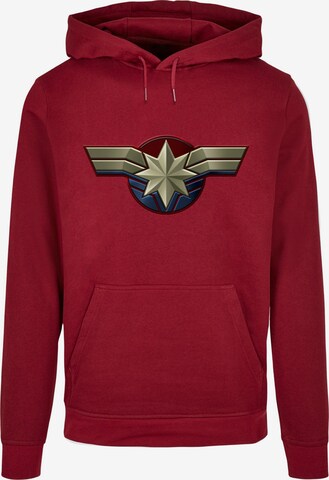 ABSOLUTE CULT Sweatshirt 'Captain Marvel' in Rot: predná strana