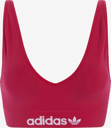 ADIDAS ORIGINALS Bralette Bra ' Low Back ' in Pink: front