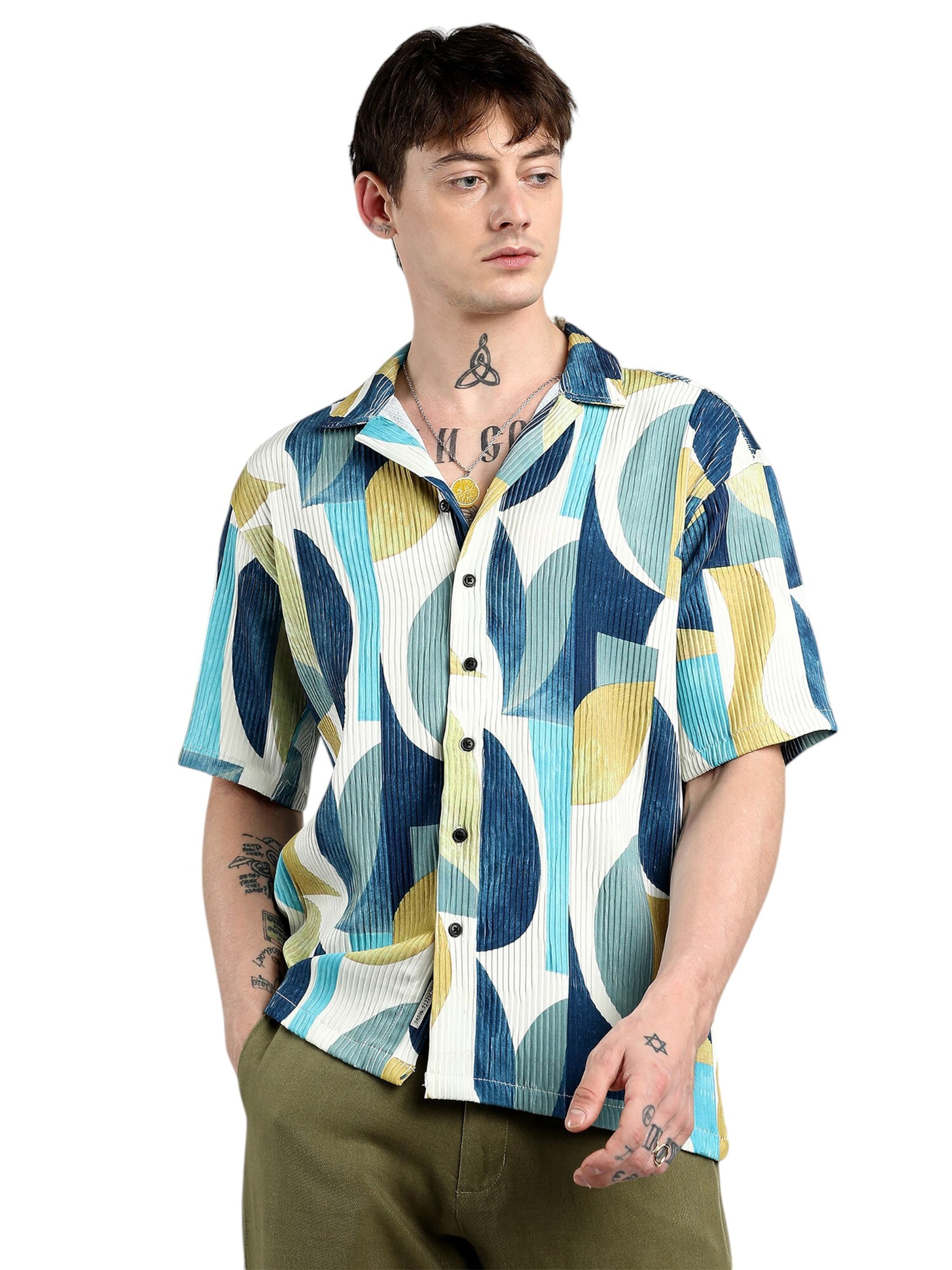 Campus Sutra Comfort fit Button Up Shirt 'Tammie' in Mixed colours: front