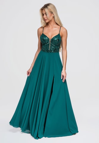 Ombre Evening dress in Green: front