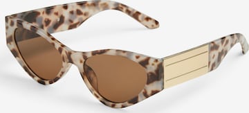 Lunettes de soleil 'PCLOUISA' PIECES en beige : devant